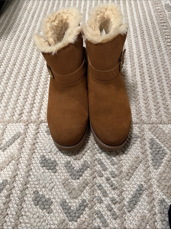 Style & Co. Shoes - Style & Co. Faux Fur Trim Ankle Boots - Brown